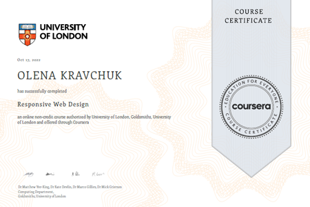 University of London Responsive web design