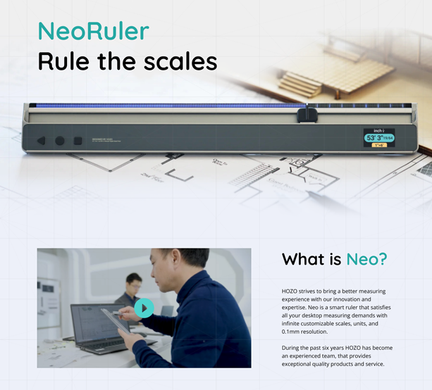 NeoRuler landing page